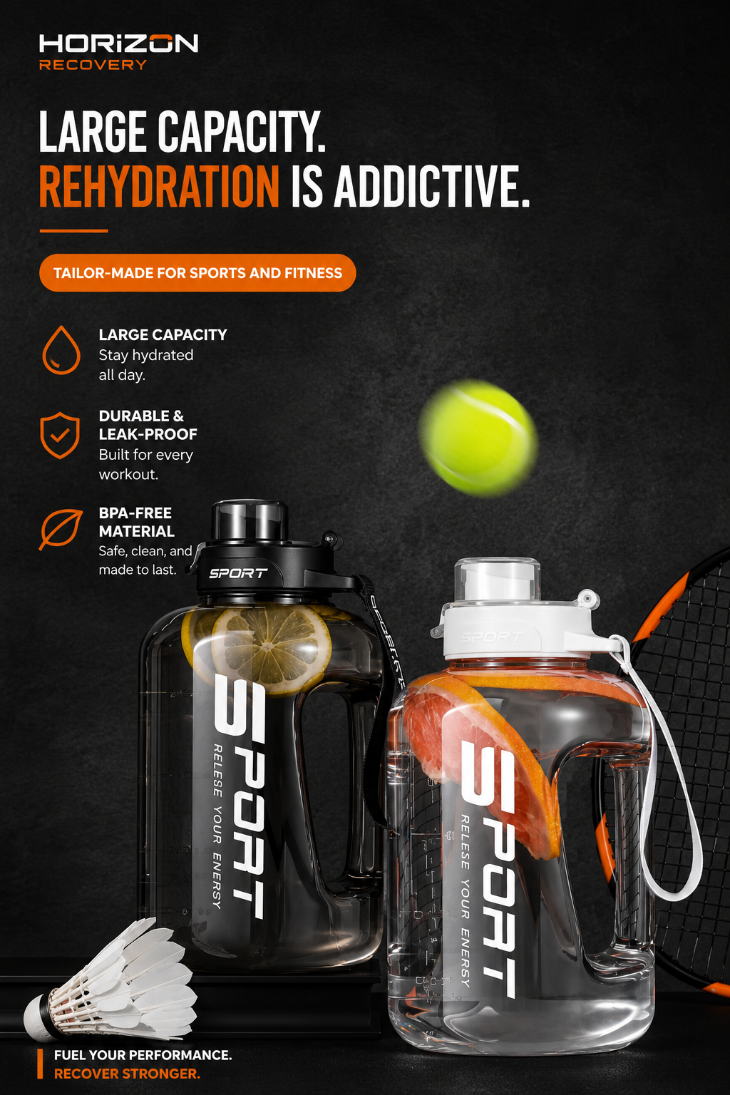 Phantom Black Performance Hydration Bottle