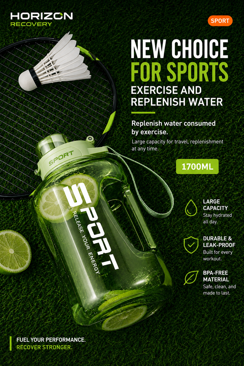Arctic Lime Performance Hydration Bottle