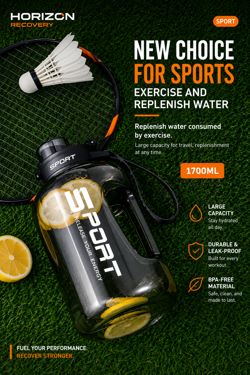 Phantom Black Performance Hydration Bottle