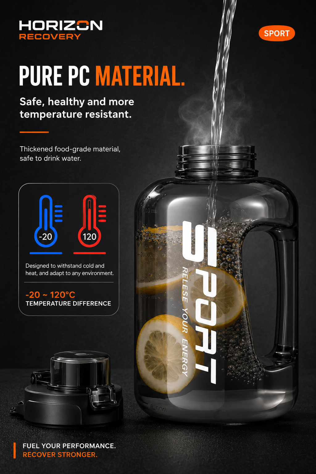 Phantom Black Performance Hydration Bottle