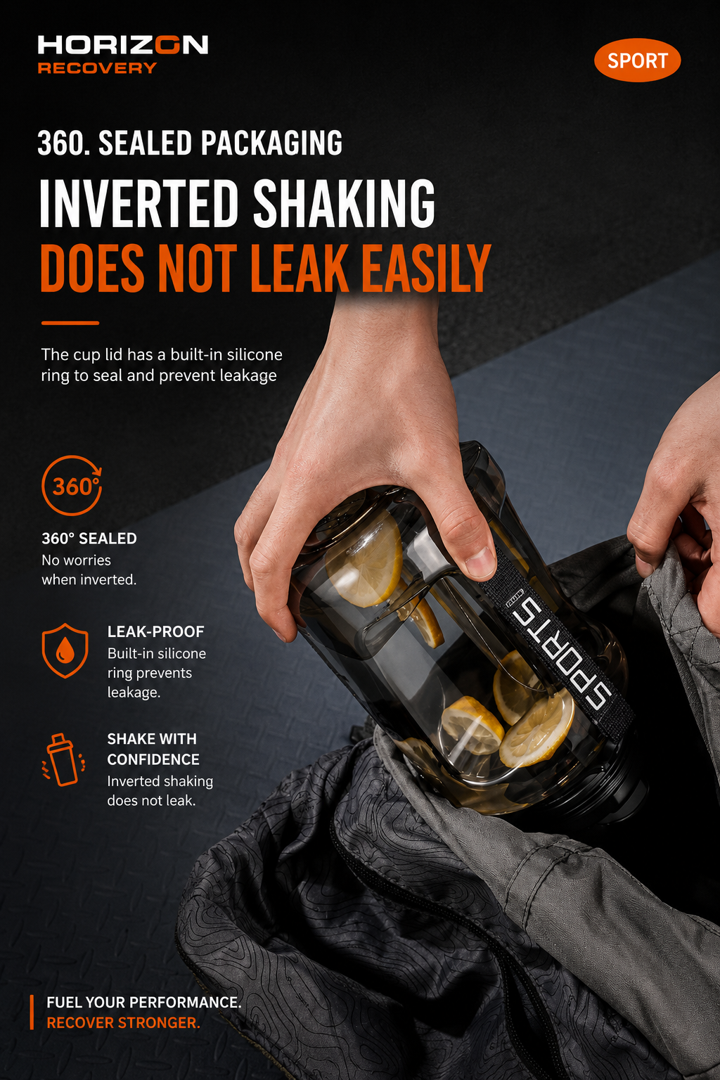 Phantom Black Performance Hydration Bottle
