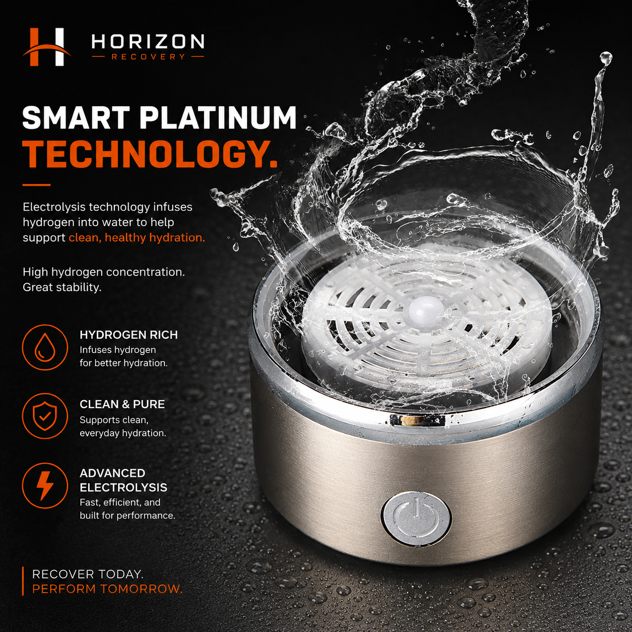 Horizon Recovery Hydrogen Water Bottle