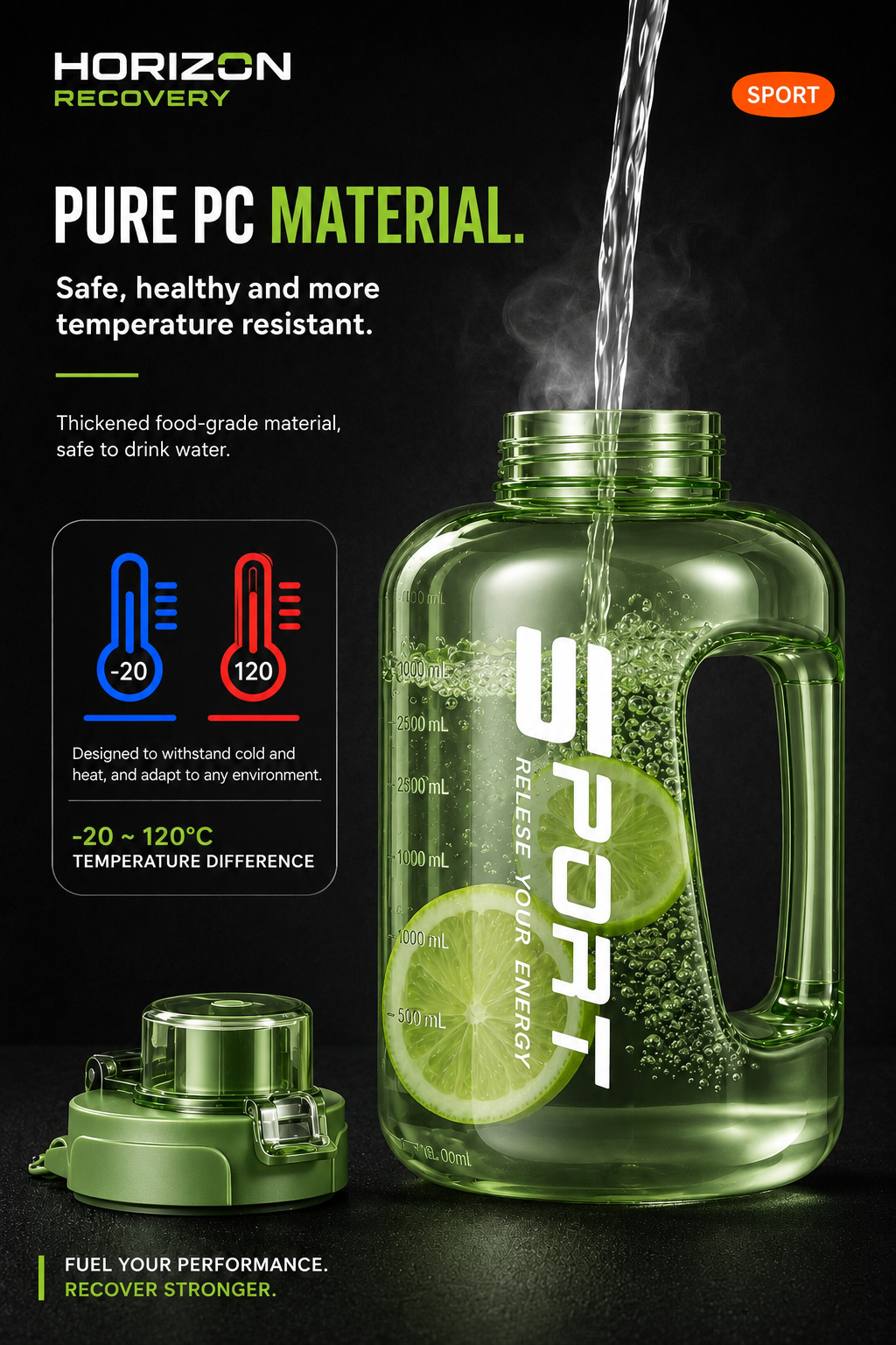 Arctic Lime Performance Hydration Bottle