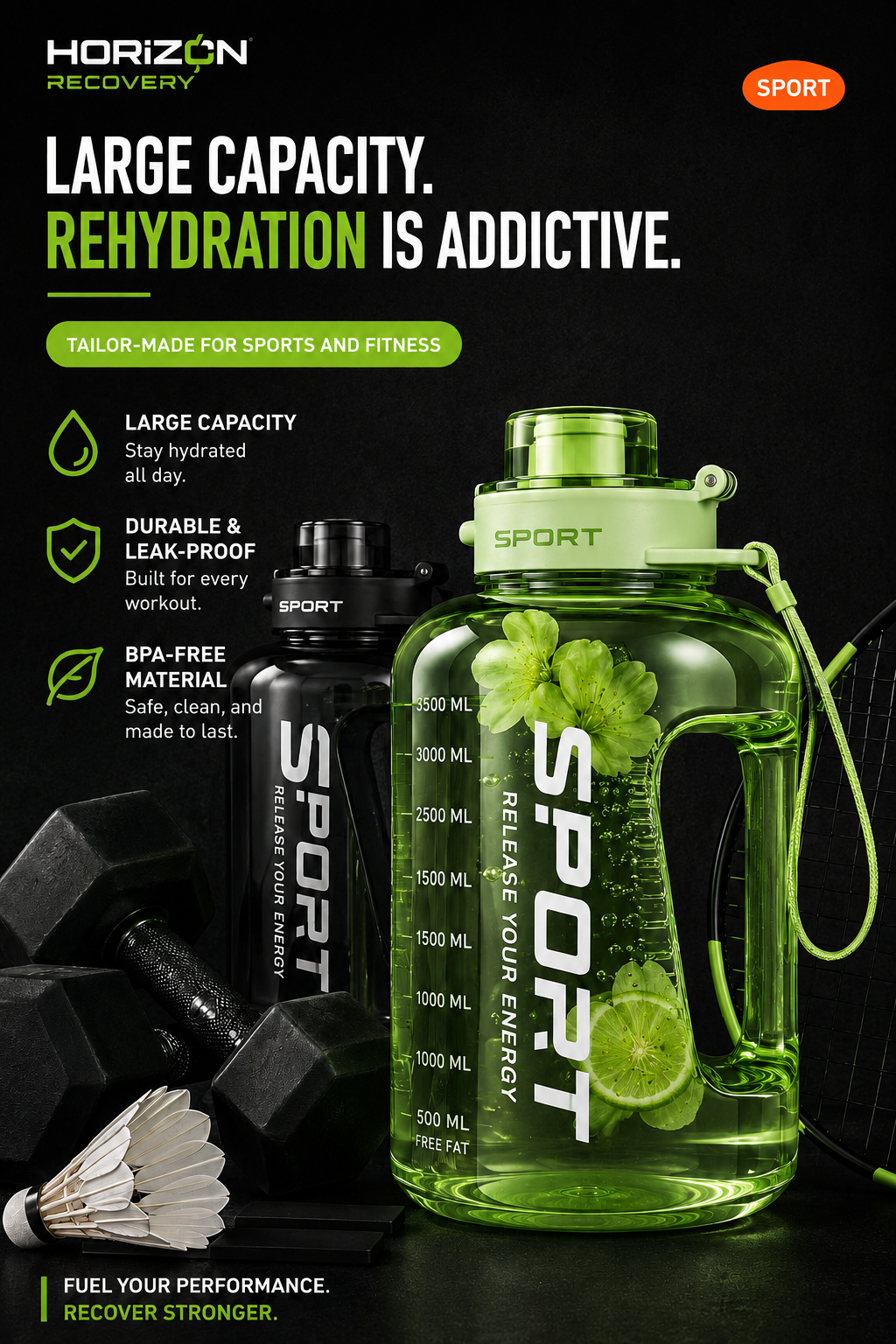 Arctic Lime Performance Hydration Bottle