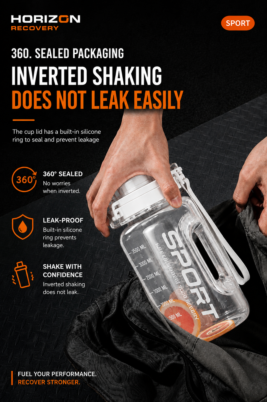 Moonlight White Performance Hydration Bottle